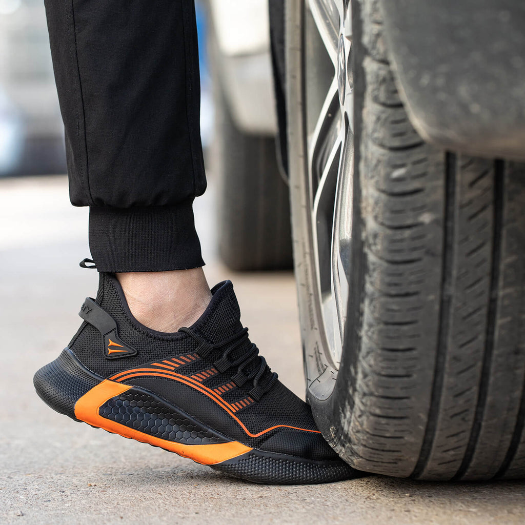 WESTMARE Veyra Steel Toe Lightweight Work Sneakers - Black