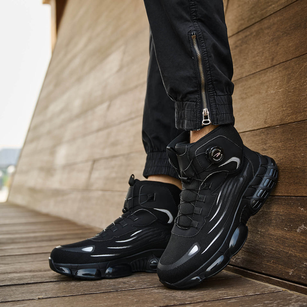 WESTMARE Arcten 6" Steel Toe Dial-Lacing Work Boots - Black