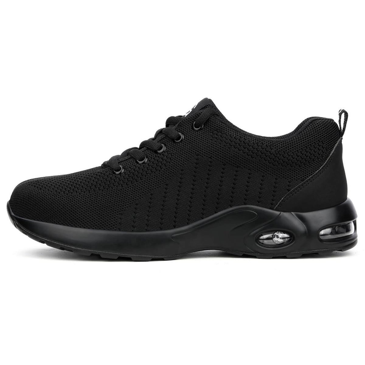 WESTMARE Axton Steel Toe Lightweight Athletic Work Shoes - Black/White