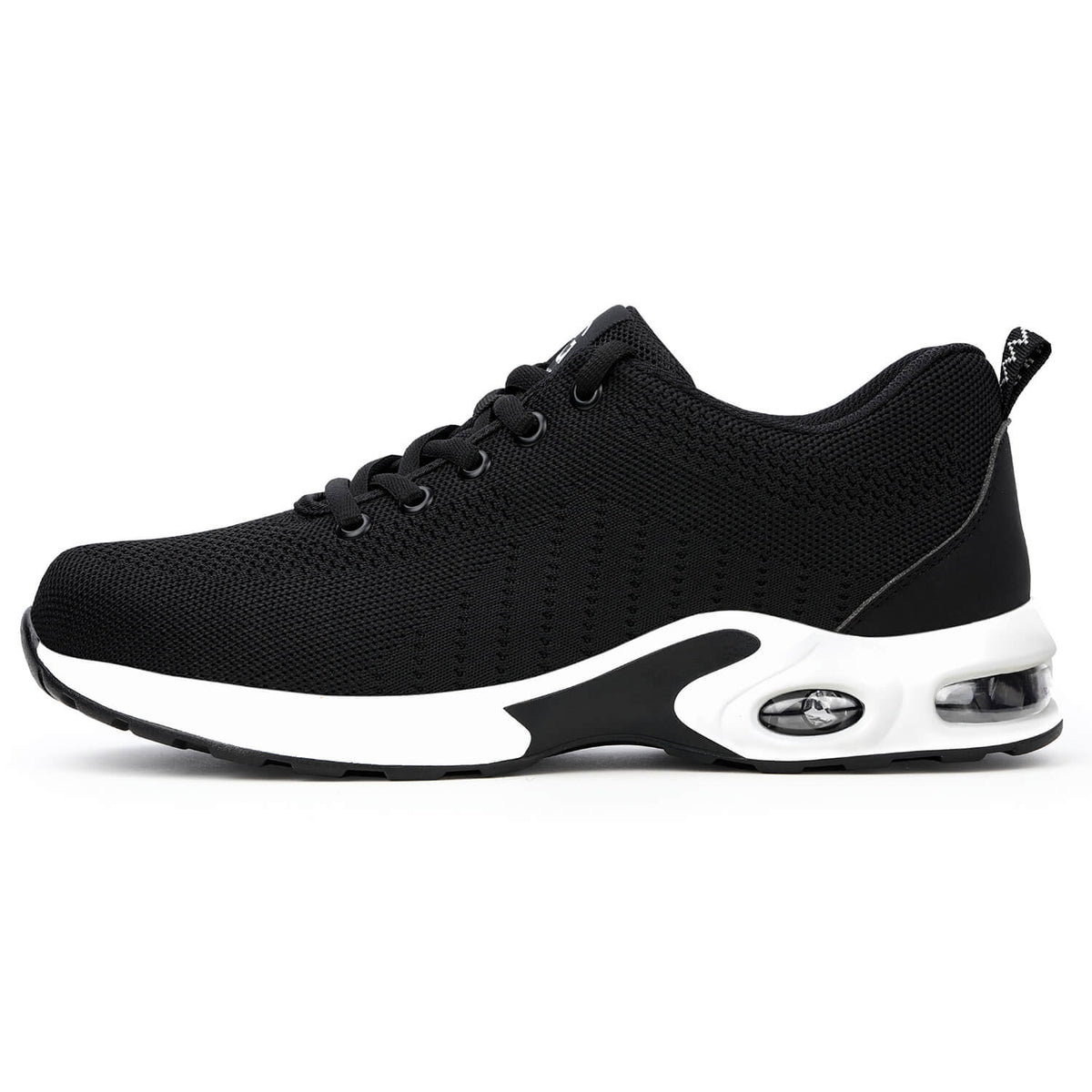 WESTMARE Axton Steel Toe Lightweight Athletic Work Shoes - Black/White
