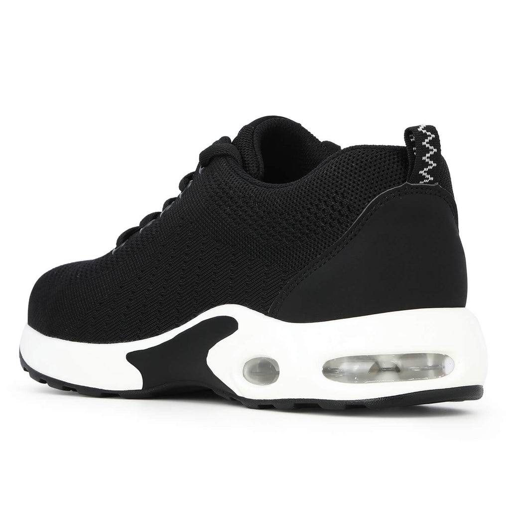 WESTMARE Axton Steel Toe Lightweight Athletic Work Shoes - Black/White