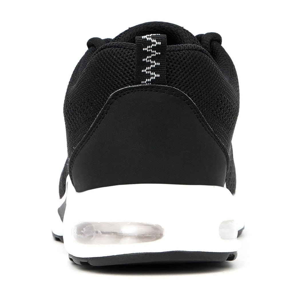WESTMARE Axton Steel Toe Lightweight Athletic Work Shoes - Black/White