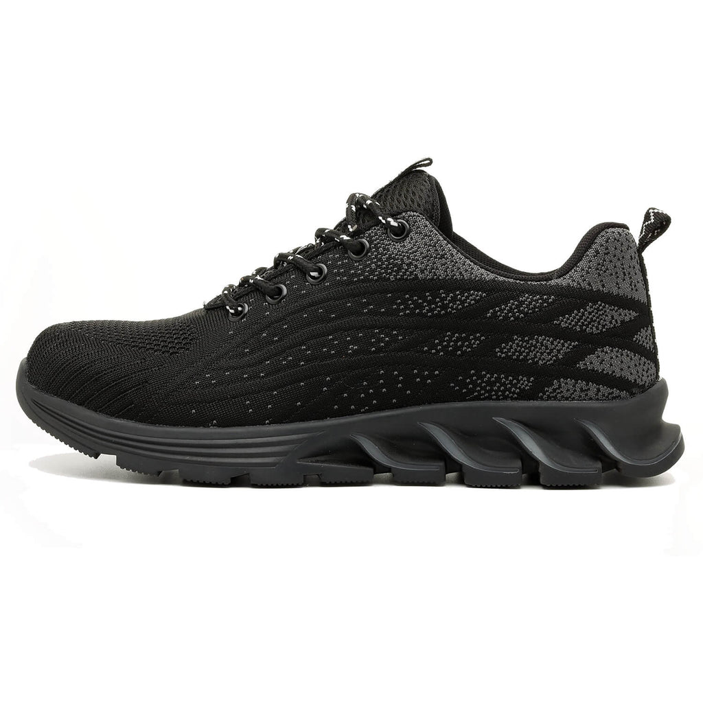 WESTMARE Steel Toe Non-Slip Work Sneakers - Black