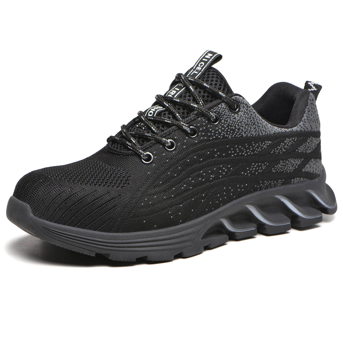 WESTMARE Steel Toe Non-Slip Work Sneakers - Black