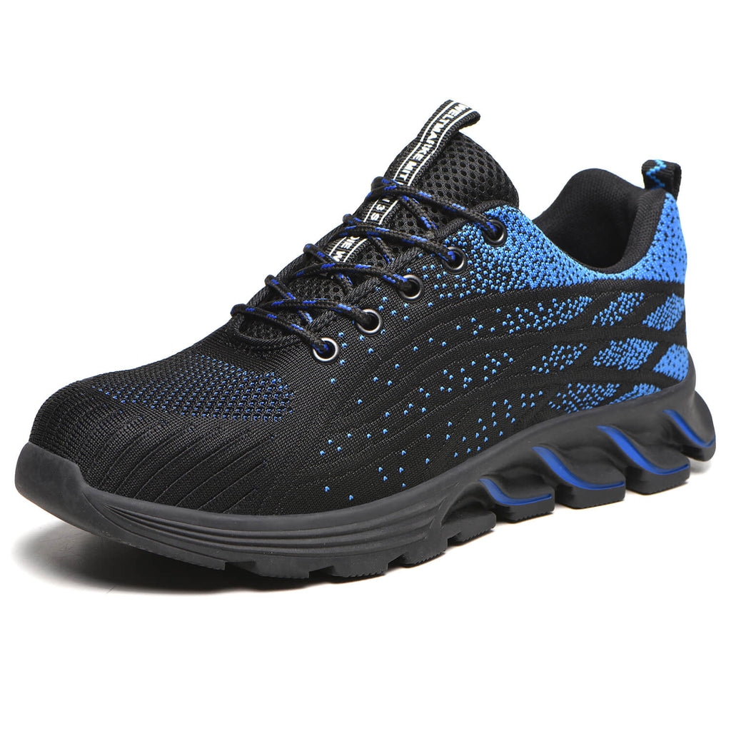 WESTMARE Steel Toe Non-Slip Work Sneakers - Black