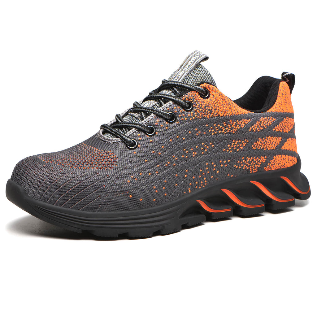WESTMARE Steel Toe Non-Slip Work Sneakers - Black