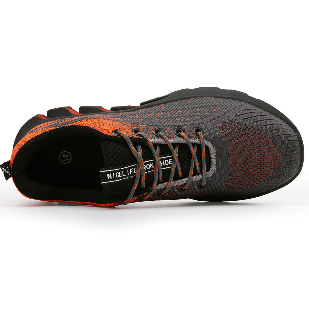 WESTMARE Steel Toe Non-Slip Work Sneakers - Black