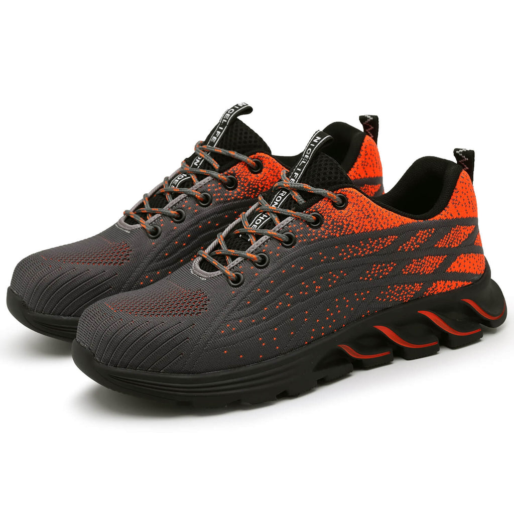 WESTMARE Steel Toe Non-Slip Work Sneakers - Black