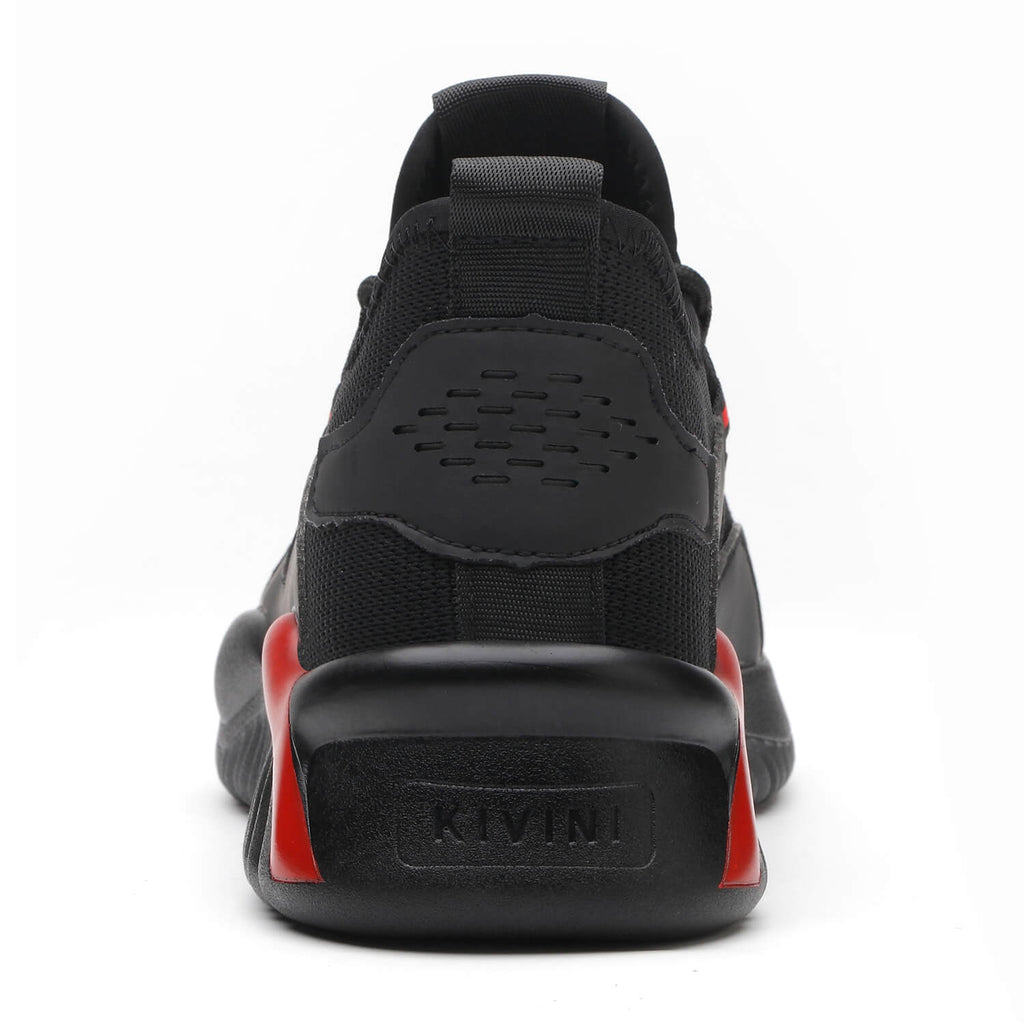 WESTMARE Kinetic Lightweight Steel Toe Work Sneakers - Black/Red