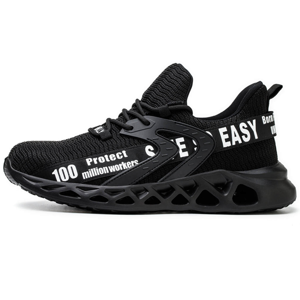 WESTMARE Flux Lightweight Steel Toe Work Sneakers - Black