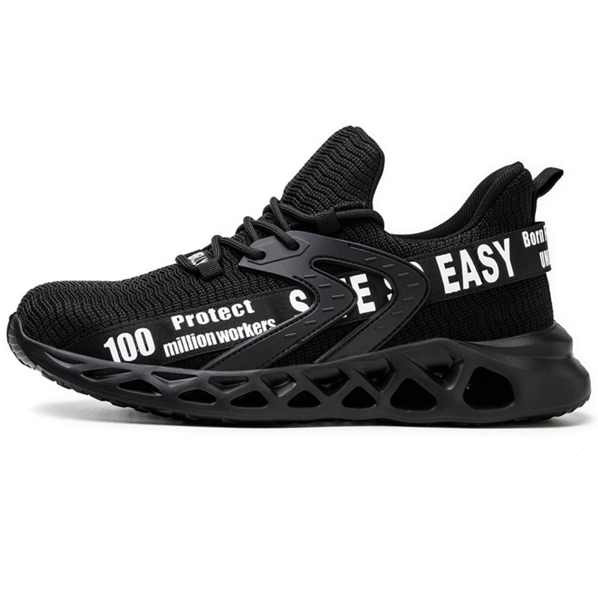 WESTMARE Flux Lightweight Steel Toe Work Sneakers - Black