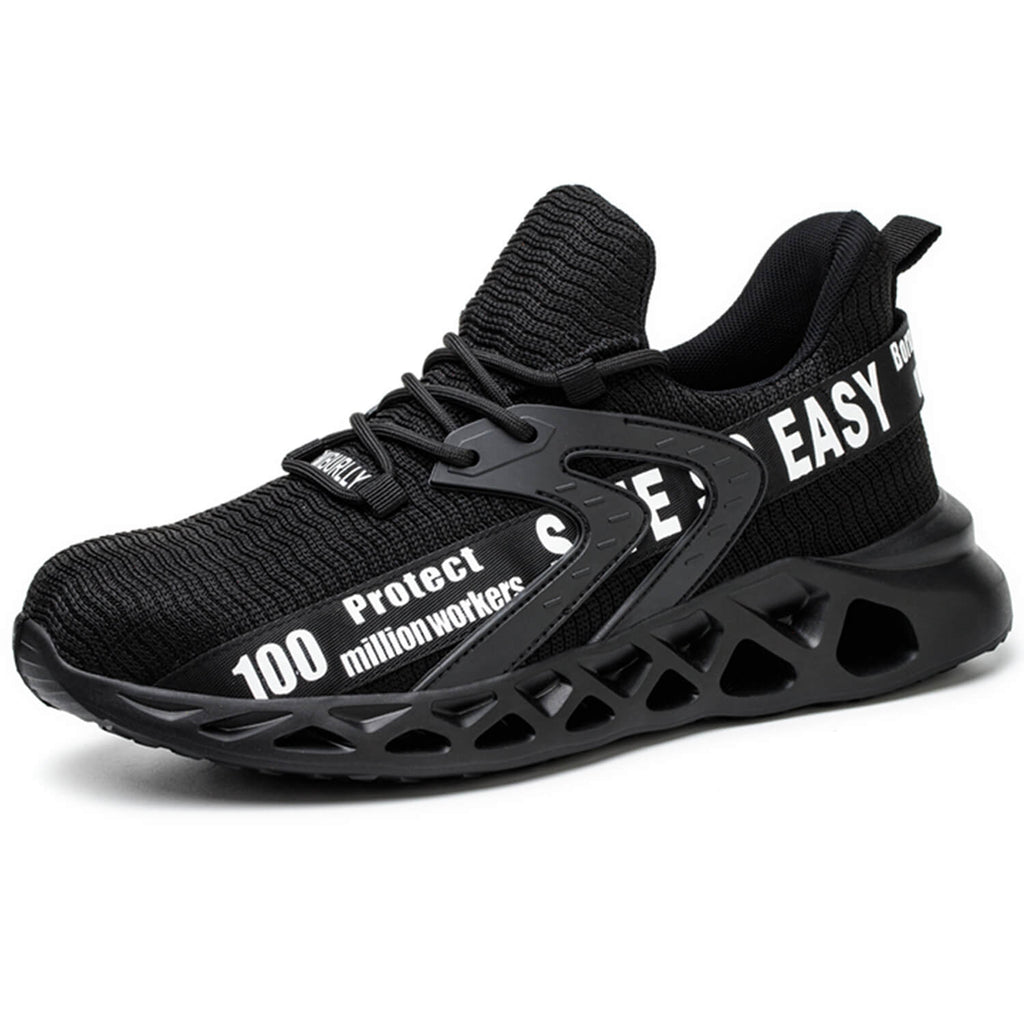 WESTMARE Flux Lightweight Steel Toe Work Sneakers - Black