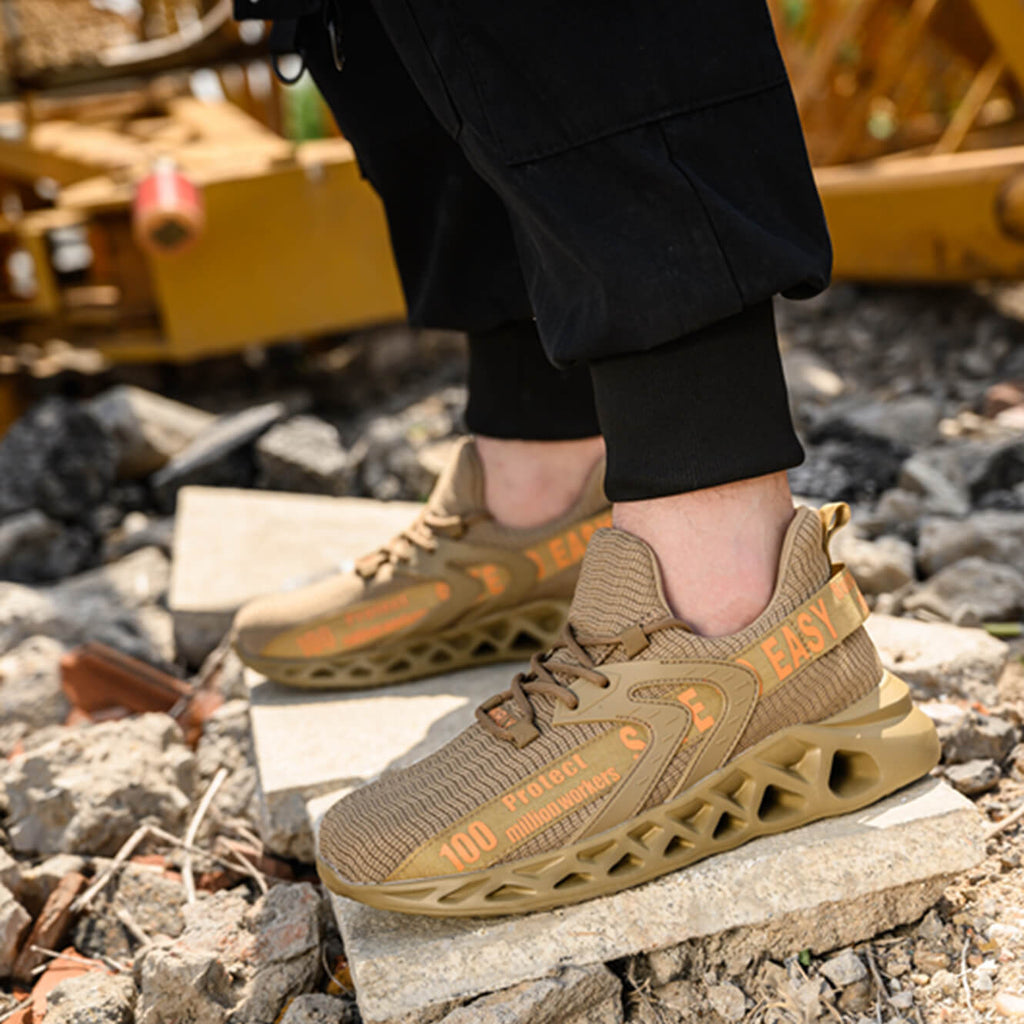 WESTMARE Flux Lightweight Steel Toe Work Sneakers - Red