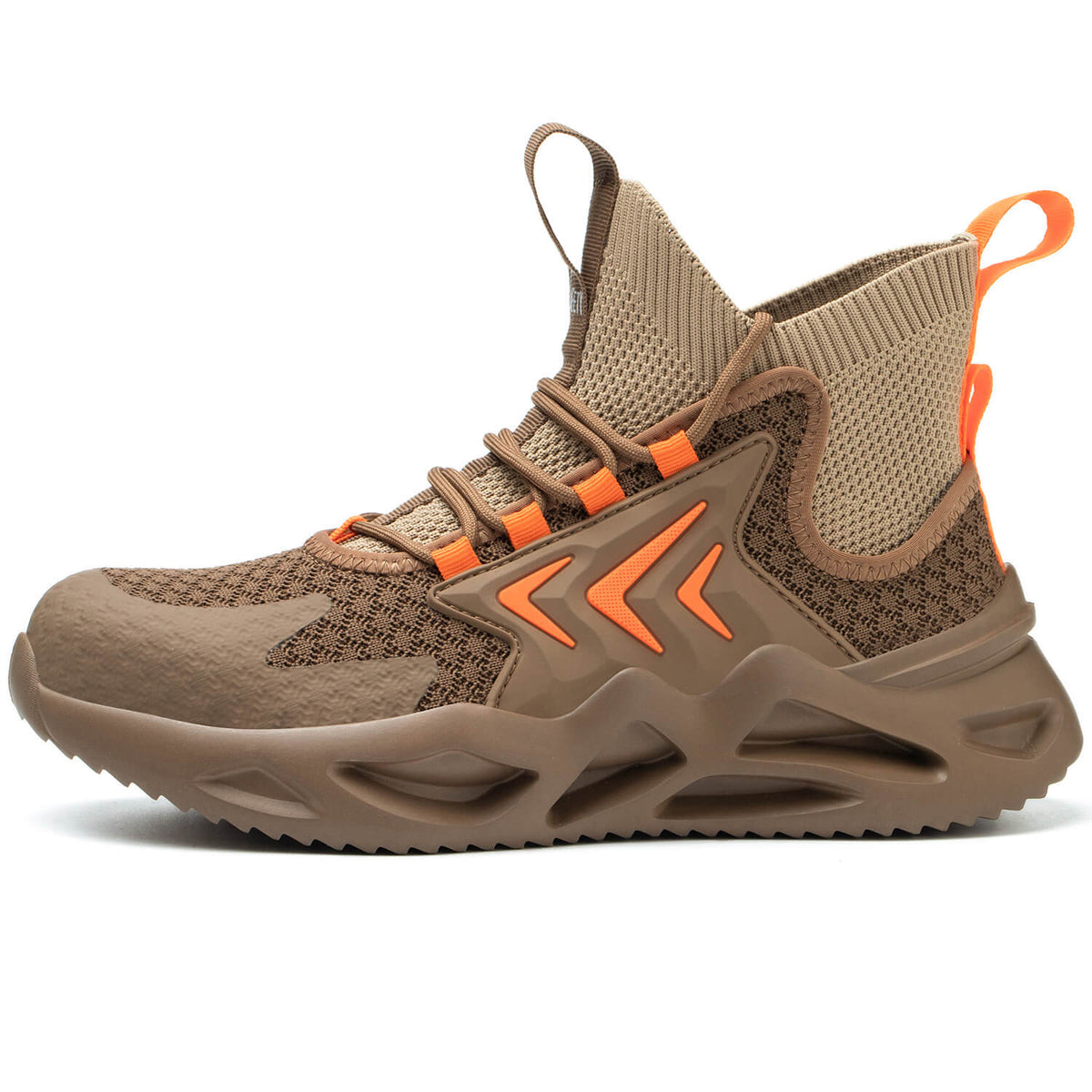 WESTMARE Men's Steel Toe High Top Work Shoes - Khaki