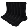 WESTMARE Athletic Cotton Crew Socks 5 Pairs - Black