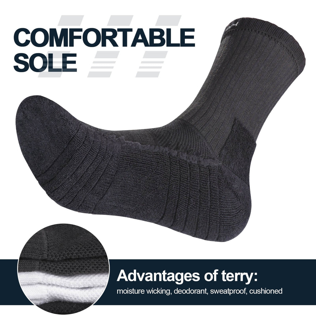 WESTMARE Athletic Cotton Crew Socks 5 Pairs