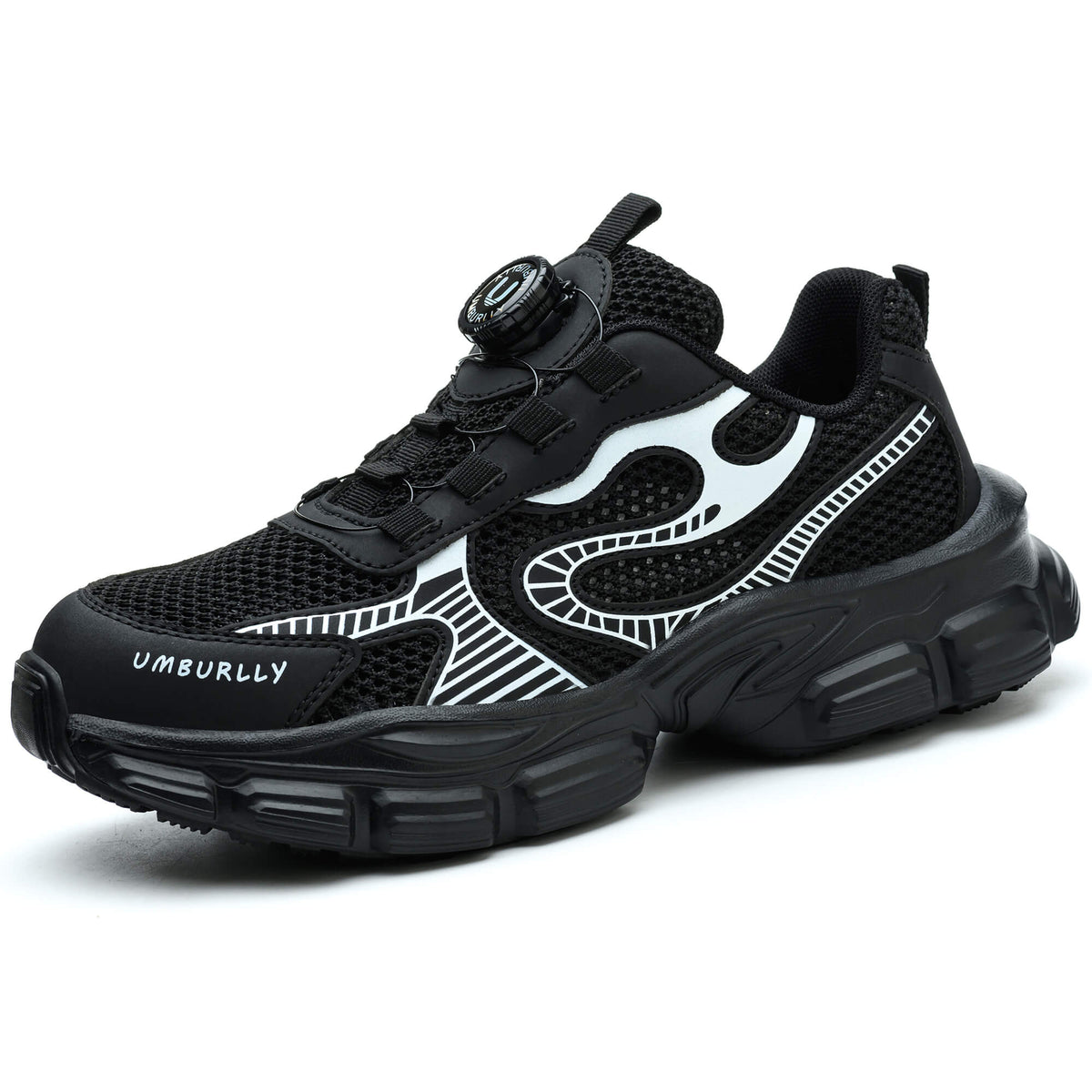 WESTMARE Tempo Women's Steel Toe Dial-Lacing Work Sneakers - Black