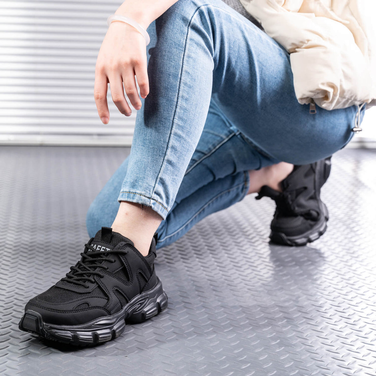 WESTMARE Aura Women's Steel Toe Work Sneakers - White